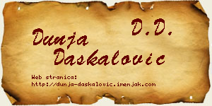 Dunja Daskalović vizit kartica